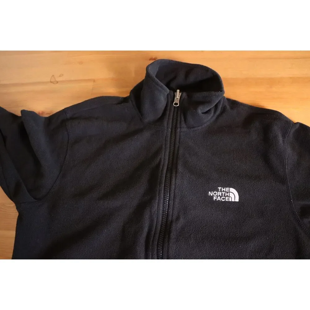The North Face Men’s Medium Black Fleece Jacket Full Zip Lightweight